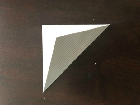 Father's Day Money Holder Card - fold the square diagonally