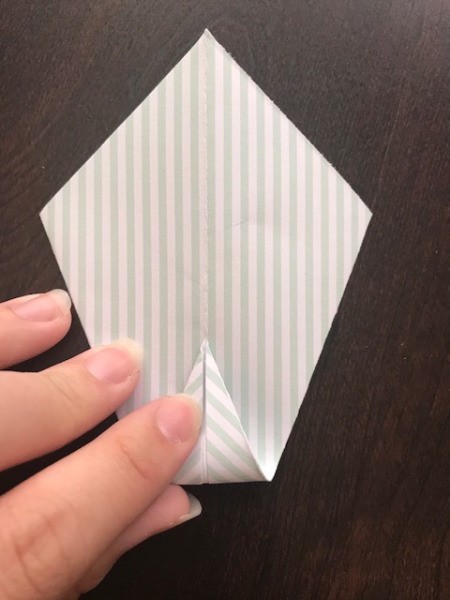 Father's Day Money Holder Card - Fold the tip about 1 inch down