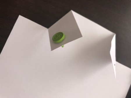 Father's Day Money Holder Card - insert the brads into the hole