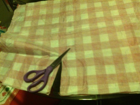 Thrifty Patio Chair Pillows - cut out plastic fabric