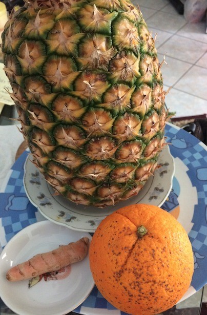 Homemade Fruit and Veggie Turmeric Juice