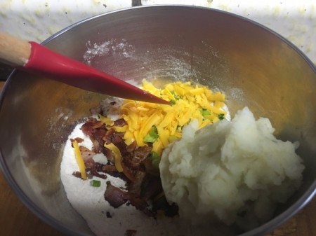 mixing ingredients in bowl