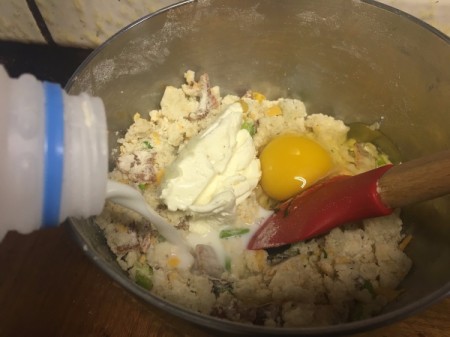 mixing ingredients in bowl