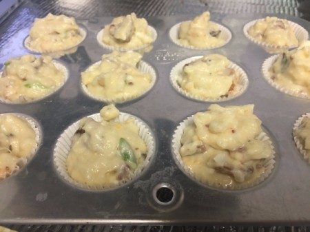 batter in muffin tins