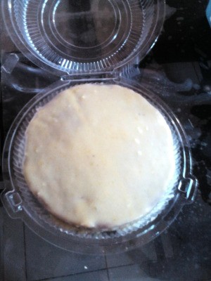 cake covered with custard