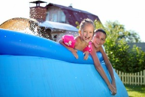 Kids in Above Ground Pool