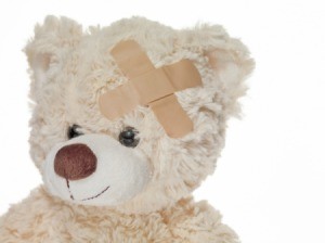 Teddy Bear with Band-Aids