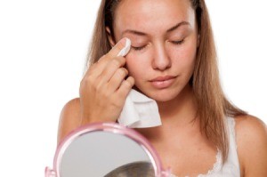 Woman Using Dove Cleansing Cloth