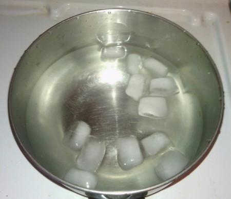 How to Make Crystallized Marbles - prepare bowl of ice water