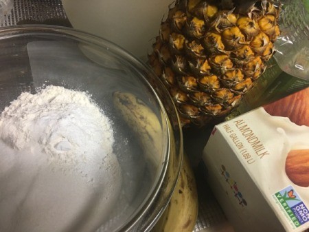 Vegan Pineapple Banana Cake ingredients