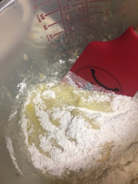 mixing wet and dry ingredients