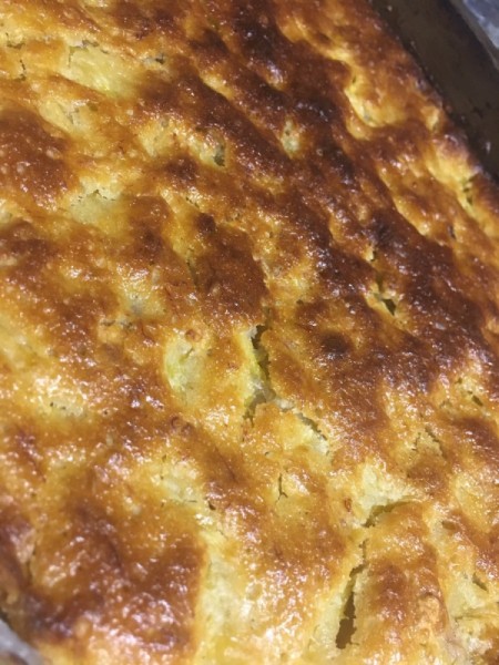 Vegan Pineapple Banana Cake golden top