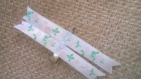 Ribbon and Cord Brooch - center the ribbons side by side on the brooch back