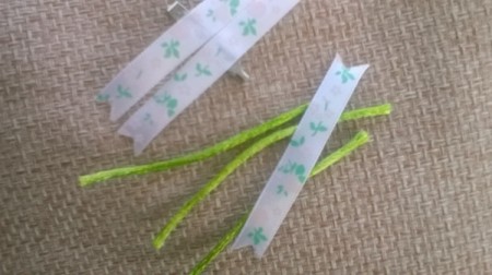 Ribbon and Cord Brooch - cut one piece of ribbon and 3 pieces of cord