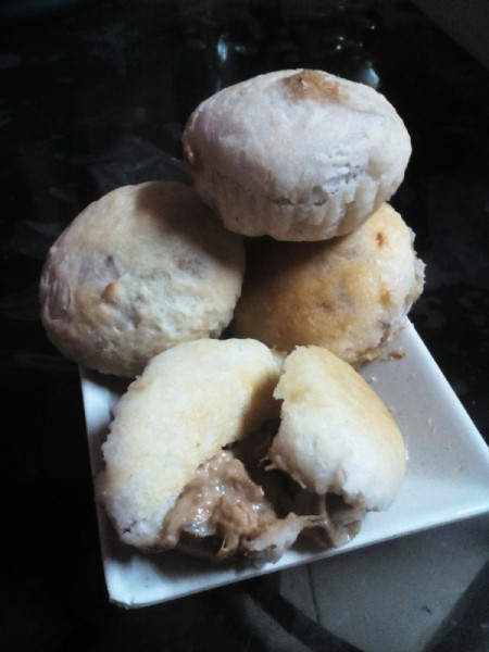 Tuna Mushroom Puffs on plate