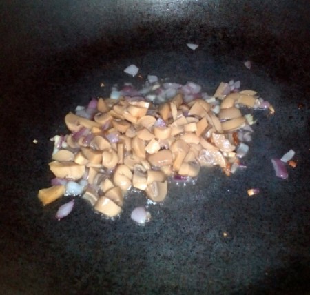 sautéing mushrooms