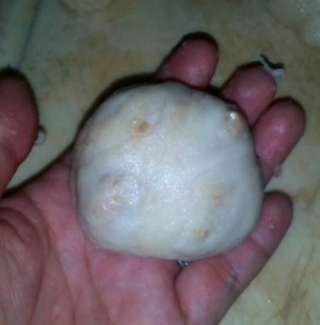 filled ball of dough
