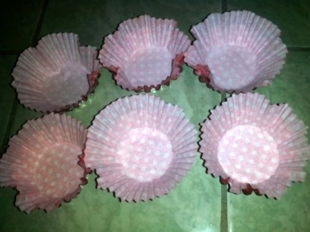 cupcake papers laid out