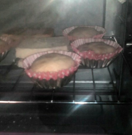 Tuna Mushroom Puffs baking in oven