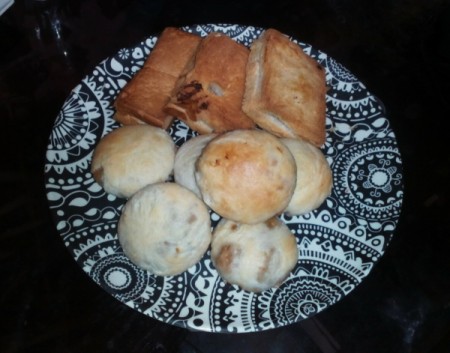 Tuna Mushroom Puffs on plate