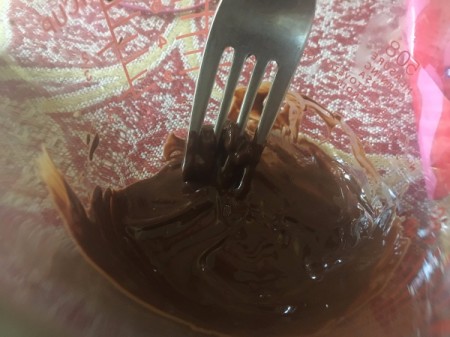 Graduation Cap Treats - stir with a fork until they are just melted