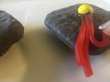 Graduation Cap Treats - you can curl the ends of the tassel