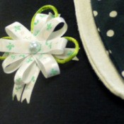 Ribbon and Cord Brooch - allow glue to dry and wear