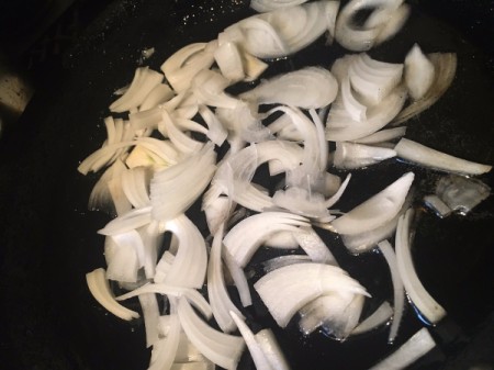 frying onion