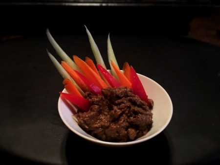 Roasted Eggplant Dip ready to serve