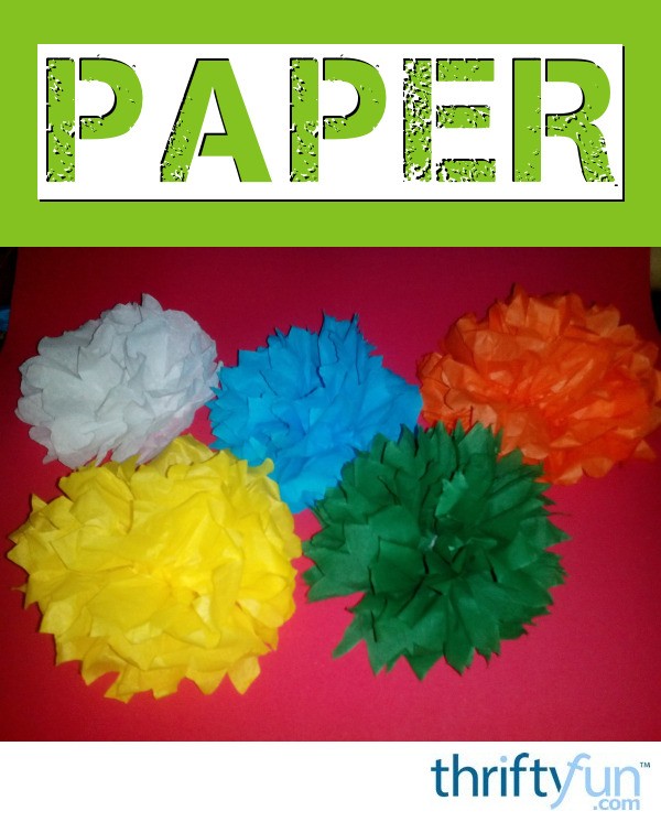 How to Make Tissue Paper Pom Poms ThriftyFun