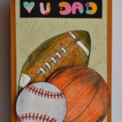 Love U Dad Card - sports Dad card
