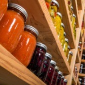 Canning Jars in Pantry