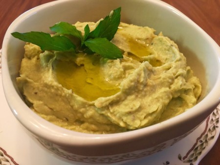 Avocado Hummus in bowl