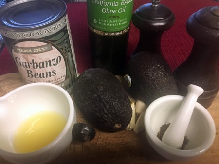 Avocado Hummus ingredients