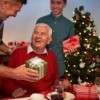 Christmas GiftS Being given to Elderly Dad