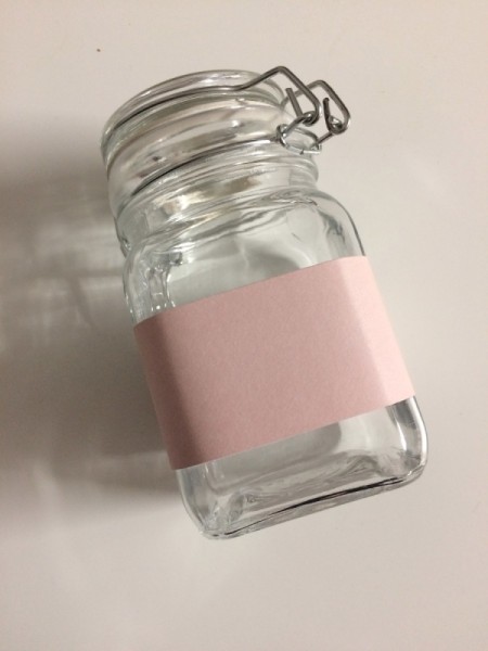 Get Well Soon Gift Jar - glue or tape paper strip around the jar