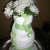 Bridal Shower Centerpiece or Gift - arrange flowers and ribbon spirals on the top to finish