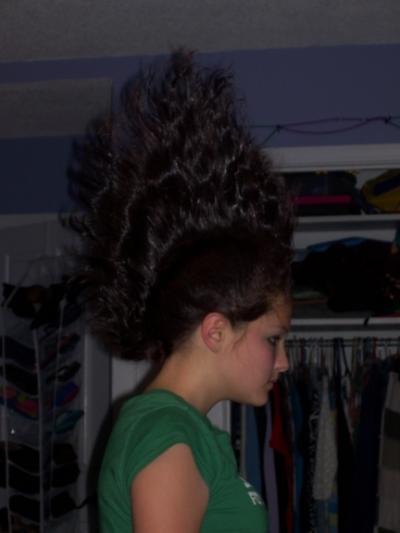 Using Glue to Make a Mohawk with Spikes