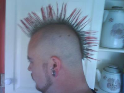Using Glue to Make a Mohawk with Spikes