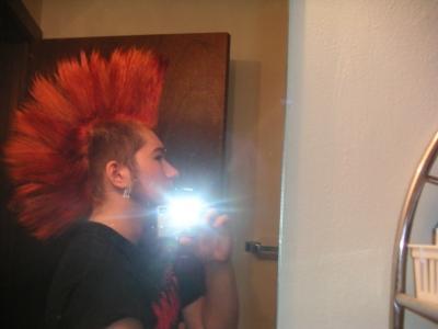 Using Glue to Make a Mohawk with Spikes