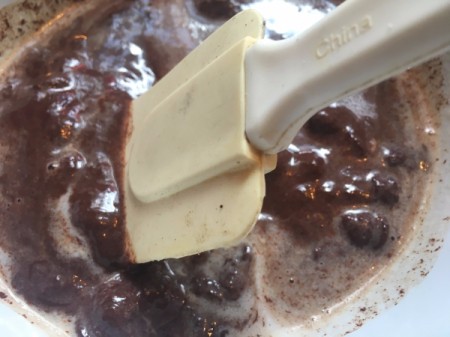 Chocolate melting into hot milk