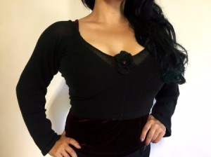 Mini Flower Crop Top from Leggings - woman wearing the crop top