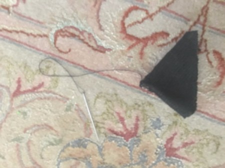 Mini Flower Crop Top from Leggings - fold the crotch scrap in half and then in half again, sew in center to make base of flower