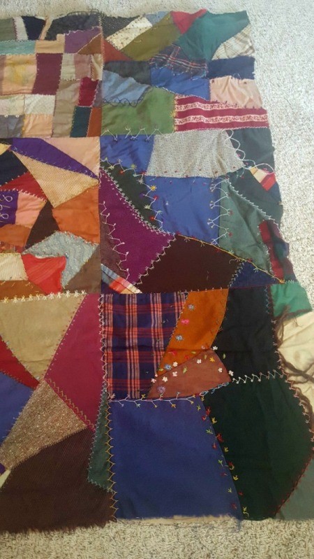 Value of 1898 Quilt Top - antique crazy quilt top