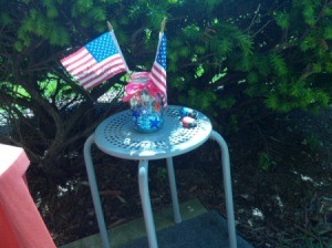 Patriotic Decorative Jar - finished flag jar decoration