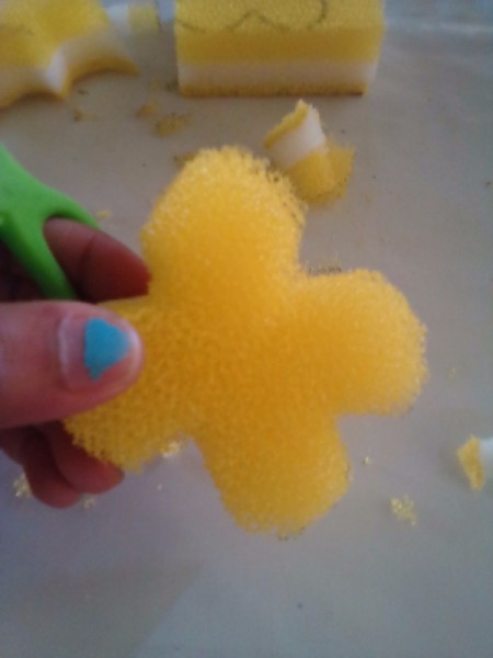 Sponge Car Air Freshener - freshener cut out