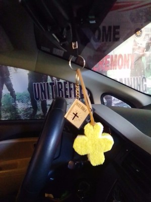 Sponge Car Air Freshener - hang on rear view mirror