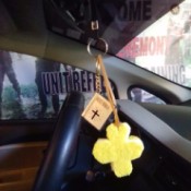 Sponge Car Air Freshener - hang on rear view mirror