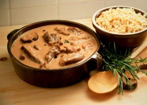 Canned Venison in Stew pot