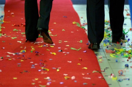 Confetti on Red Carpet